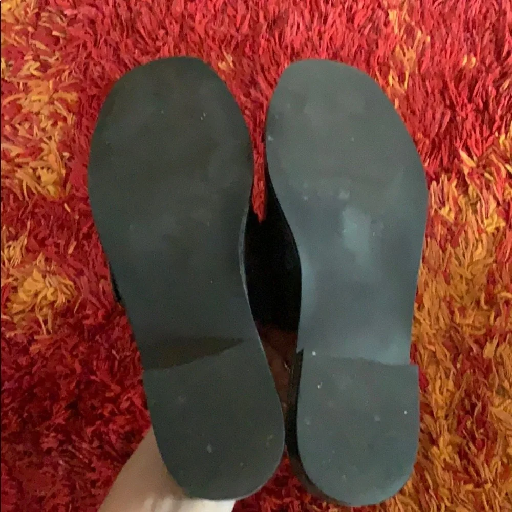Zara black leather toe sandals with buckle - Picture 6 of 7